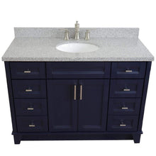 Load image into Gallery viewer, Bellaterra Home Vanity BellaTerra Home 49&quot; Single sink vanity in Blue finish with Gray granite and and oval sink 400700-49S-BU-GYO