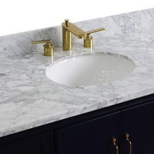 Load image into Gallery viewer, Bellaterra Home Vanity BellaTerra Home 49&quot; Single sink vanity in Blue finish with White carrara marble and and oval sink 400800-49S-BU-WMO