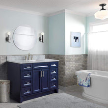 Load image into Gallery viewer, Bellaterra Home Vanity BellaTerra Home 49&quot; Single sink vanity in Blue finish with White carrara marble and rectangle sink 400700-49S-BU-WMR
