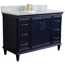 Load image into Gallery viewer, Bellaterra Home Vanity BellaTerra Home 49&quot; Single sink vanity in Blue finish with White carrara marble and rectangle sink 400800-49S-BU-WMR