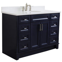 Load image into Gallery viewer, Bellaterra Home Vanity BellaTerra Home 49&quot; Single sink vanity in Blue finish with White quartz and and oval sink 400700-49S-BU-WEO