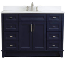 Load image into Gallery viewer, Bellaterra Home Vanity BellaTerra Home 49&quot; Single sink vanity in Blue finish with White quartz and and oval sink 400700-49S-BU-WEO