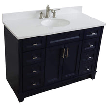 Load image into Gallery viewer, Bellaterra Home Vanity BellaTerra Home 49&quot; Single sink vanity in Blue finish with White quartz and and oval sink 400700-49S-BU-WEO