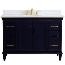 Load image into Gallery viewer, Bellaterra Home Vanity BellaTerra Home 49&quot; Single sink vanity in Blue finish with White quartz and and oval sink 400800-49S-BU-WEO