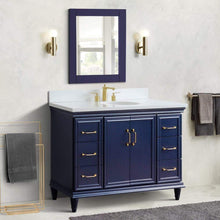 Load image into Gallery viewer, Bellaterra Home Vanity BellaTerra Home 49&quot; Single sink vanity in Blue finish with White quartz and and oval sink 400800-49S-BU-WEO