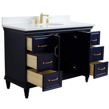 Load image into Gallery viewer, Bellaterra Home Vanity BellaTerra Home 49&quot; Single sink vanity in Blue finish with White quartz and and oval sink 400800-49S-BU-WEO