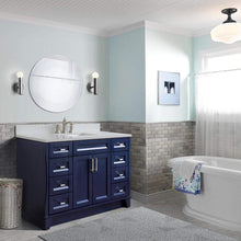 Load image into Gallery viewer, Bellaterra Home Vanity BellaTerra Home 49&quot; Single sink vanity in Blue finish with White quartz and rectangle sink 400700-49S-BU-WER