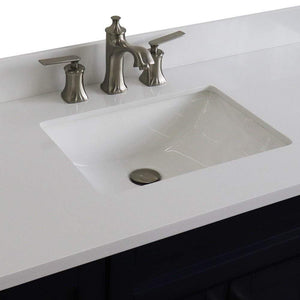 Bellaterra Home Vanity BellaTerra Home 49" Single sink vanity in Blue finish with White quartz and rectangle sink 400700-49S-BU-WER