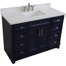 Load image into Gallery viewer, Bellaterra Home Vanity BellaTerra Home 49&quot; Single sink vanity in Blue finish with White quartz and rectangle sink 400700-49S-BU-WER