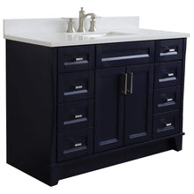 Load image into Gallery viewer, Bellaterra Home Vanity BellaTerra Home 49&quot; Single sink vanity in Blue finish with White quartz and rectangle sink 400700-49S-BU-WER