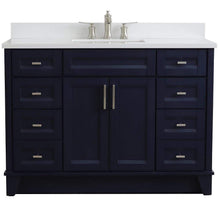 Load image into Gallery viewer, Bellaterra Home Vanity BellaTerra Home 49&quot; Single sink vanity in Blue finish with White quartz and rectangle sink 400700-49S-BU-WER