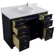 Load image into Gallery viewer, Bellaterra Home Vanity BellaTerra Home 49&quot; Single sink vanity in Blue finish with White quartz and round sink 400700-49S-BU-WERD