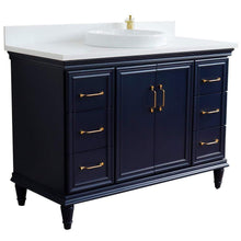 Load image into Gallery viewer, Bellaterra Home Vanity BellaTerra Home 49&quot; Single sink vanity in Blue finish with White quartz and round sink 400800-49S-BU-WERD
