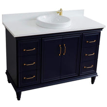 Load image into Gallery viewer, Bellaterra Home Vanity BellaTerra Home 49&quot; Single sink vanity in Blue finish with White quartz and round sink 400800-49S-BU-WERD