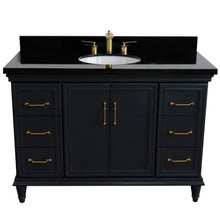 Load image into Gallery viewer, Bellaterra Home Vanity BellaTerra Home 49&quot; Single sink vanity in Dark Gray finish with Black galaxy granite and and oval sink 400800-49S-DG-BGO