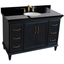 Load image into Gallery viewer, Bellaterra Home Vanity BellaTerra Home 49&quot; Single sink vanity in Dark Gray finish with Black galaxy granite and and oval sink 400800-49S-DG-BGO