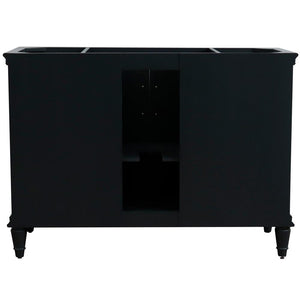 Bellaterra Home Vanity BellaTerra Home 49" Single sink vanity in Dark Gray finish with Black galaxy granite and and oval sink 400800-49S-DG-BGO