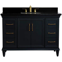 Load image into Gallery viewer, Bellaterra Home Vanity BellaTerra Home 49&quot; Single sink vanity in Dark Gray finish with Black galaxy granite and rectangle sink 400800-49S-DG-BGR
