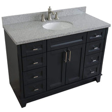 Load image into Gallery viewer, Bellaterra Home Vanity BellaTerra Home 49&quot; Single sink vanity in Dark Gray finish with Gray granite and and oval sink 400700-49S-DG-GYO