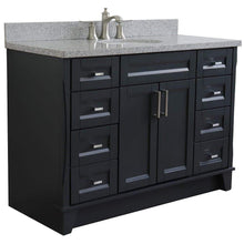 Load image into Gallery viewer, Bellaterra Home Vanity BellaTerra Home 49&quot; Single sink vanity in Dark Gray finish with Gray granite and and oval sink 400700-49S-DG-GYO