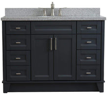Load image into Gallery viewer, Bellaterra Home Vanity BellaTerra Home 49&quot; Single sink vanity in Dark Gray finish with Gray granite and and oval sink 400700-49S-DG-GYO