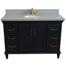 Load image into Gallery viewer, Bellaterra Home Vanity BellaTerra Home 49&quot; Single sink vanity in Dark Gray finish with Gray granite and and oval sink 400800-49S-DG-GYO