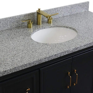 Bellaterra Home Vanity BellaTerra Home 49" Single sink vanity in Dark Gray finish with Gray granite and and oval sink 400800-49S-DG-GYO