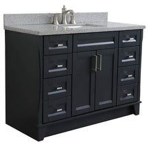 Load image into Gallery viewer, Bellaterra Home Vanity BellaTerra Home 49&quot; Single sink vanity in Dark Gray finish with Gray granite and rectangle sink 400700-49S-DG-GYR