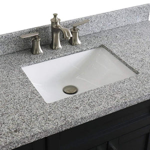 Bellaterra Home Vanity BellaTerra Home 49" Single sink vanity in Dark Gray finish with Gray granite and rectangle sink 400700-49S-DG-GYR