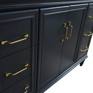 Bellaterra Home Vanity BellaTerra Home 49" Single sink vanity in Dark Gray finish with Gray granite and round sink 400800-49S-DG-GYRD