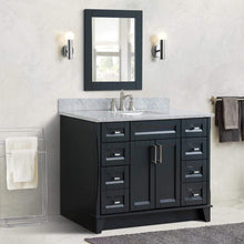 Load image into Gallery viewer, Bellaterra Home Vanity BellaTerra Home 49&quot; Single sink vanity in Dark Gray finish with White carrara marble and rectangle sink 400700-49S-DG-WMR