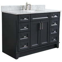 Load image into Gallery viewer, Bellaterra Home Vanity BellaTerra Home 49&quot; Single sink vanity in Dark Gray finish with White carrara marble and rectangle sink 400700-49S-DG-WMR