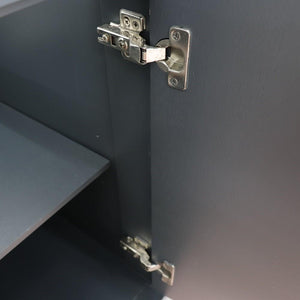Bellaterra Home Vanity BellaTerra Home 49" Single sink vanity in Dark Gray finish with White carrara marble and rectangle sink 400700-49S-DG-WMR
