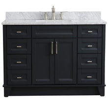 Load image into Gallery viewer, Bellaterra Home Vanity BellaTerra Home 49&quot; Single sink vanity in Dark Gray finish with White carrara marble and rectangle sink 400700-49S-DG-WMR