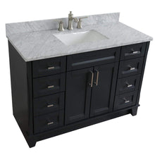 Load image into Gallery viewer, Bellaterra Home Vanity BellaTerra Home 49&quot; Single sink vanity in Dark Gray finish with White carrara marble and rectangle sink 400700-49S-DG-WMR