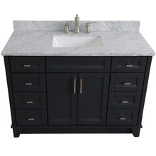 Load image into Gallery viewer, Bellaterra Home Vanity BellaTerra Home 49&quot; Single sink vanity in Dark Gray finish with White carrara marble and rectangle sink 400700-49S-DG-WMR