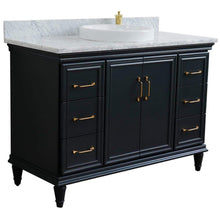 Load image into Gallery viewer, Bellaterra Home Vanity BellaTerra Home 49&quot; Single sink vanity in Dark Gray finish with White carrara marble and round sink 400800-49S-DG-WMRD