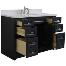 Load image into Gallery viewer, Bellaterra Home Vanity BellaTerra Home 49&quot; Single sink vanity in Dark Gray finish with White quartz and and oval sink 400700-49S-DG-WEO