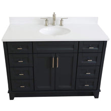 Load image into Gallery viewer, Bellaterra Home Vanity BellaTerra Home 49&quot; Single sink vanity in Dark Gray finish with White quartz and and oval sink 400700-49S-DG-WEO