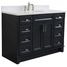 Load image into Gallery viewer, Bellaterra Home Vanity BellaTerra Home 49&quot; Single sink vanity in Dark Gray finish with White quartz and and oval sink 400700-49S-DG-WEO