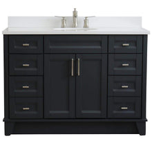 Load image into Gallery viewer, Bellaterra Home Vanity BellaTerra Home 49&quot; Single sink vanity in Dark Gray finish with White quartz and and oval sink 400700-49S-DG-WEO