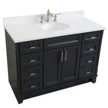 Load image into Gallery viewer, Bellaterra Home Vanity BellaTerra Home 49&quot; Single sink vanity in Dark Gray finish with White quartz and and oval sink 400700-49S-DG-WEO