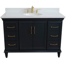 Load image into Gallery viewer, Bellaterra Home Vanity BellaTerra Home 49&quot; Single sink vanity in Dark Gray finish with White quartz and and oval sink 400800-49S-DG-WEO
