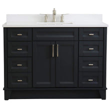 Load image into Gallery viewer, Bellaterra Home Vanity BellaTerra Home 49&quot; Single sink vanity in Dark Gray finish with White quartz and rectangle sink 400700-49S-DG-WER