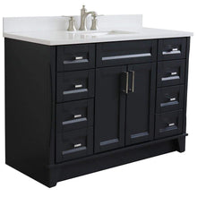 Load image into Gallery viewer, Bellaterra Home Vanity BellaTerra Home 49&quot; Single sink vanity in Dark Gray finish with White quartz and rectangle sink 400700-49S-DG-WER