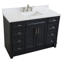 Load image into Gallery viewer, Bellaterra Home Vanity BellaTerra Home 49&quot; Single sink vanity in Dark Gray finish with White quartz and rectangle sink 400700-49S-DG-WER