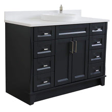 Load image into Gallery viewer, Bellaterra Home Vanity BellaTerra Home 49&quot; Single sink vanity in Dark Gray finish with White quartz and round sink 400700-49S-DG-WERD
