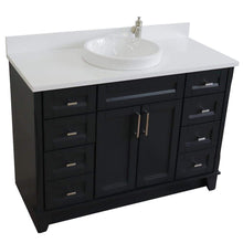 Load image into Gallery viewer, Bellaterra Home Vanity BellaTerra Home 49&quot; Single sink vanity in Dark Gray finish with White quartz and round sink 400700-49S-DG-WERD