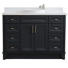 Load image into Gallery viewer, Bellaterra Home Vanity BellaTerra Home 49&quot; Single sink vanity in Dark Gray finish with White quartz and round sink 400700-49S-DG-WERD