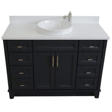 Load image into Gallery viewer, Bellaterra Home Vanity BellaTerra Home 49&quot; Single sink vanity in Dark Gray finish with White quartz and round sink 400700-49S-DG-WERD